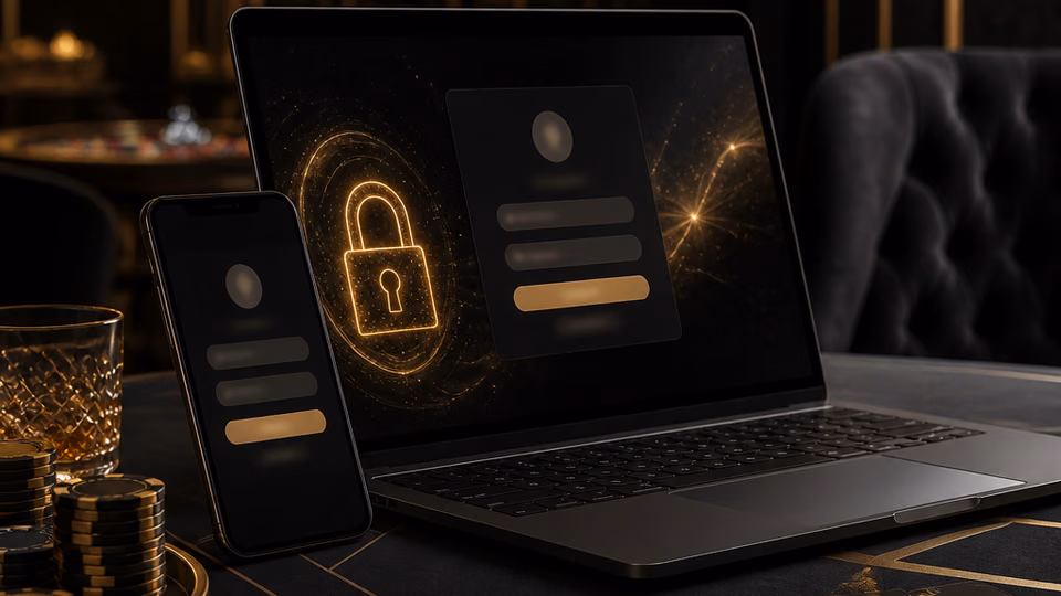 Black Label Casino secure login illustration